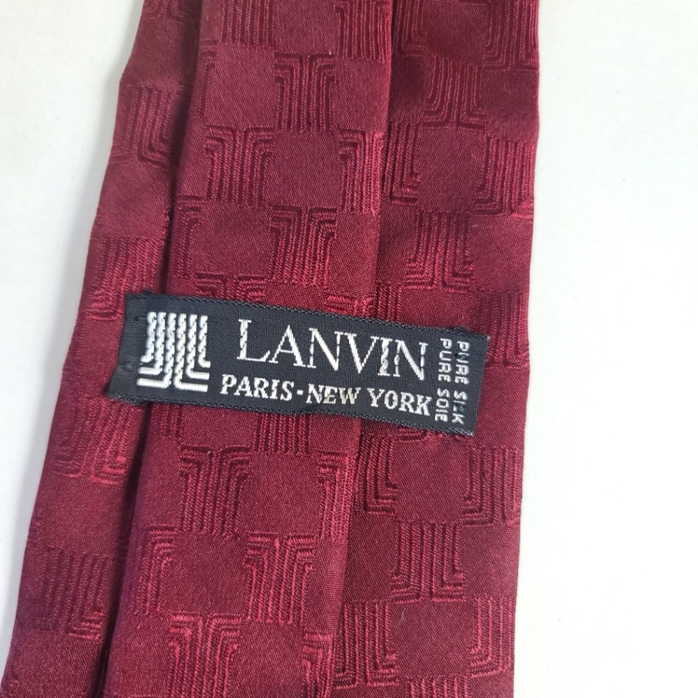 LANVIN PARIS Men's Luxury Silk Neck Tie - Picture 2 of 5